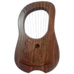 Lyre Harp 10 Metal Stings Engraved Irish Harp Design