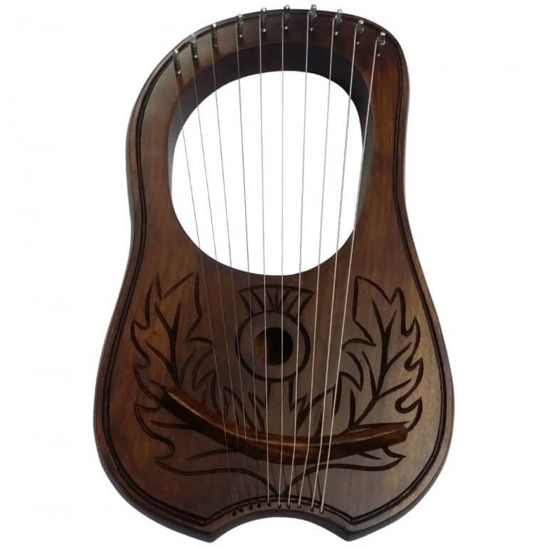 Lyre Harp Rosewood 10 METAL STRINGS Thistle Design