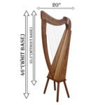 22 String Trinity Harp Rosewood - Image 5