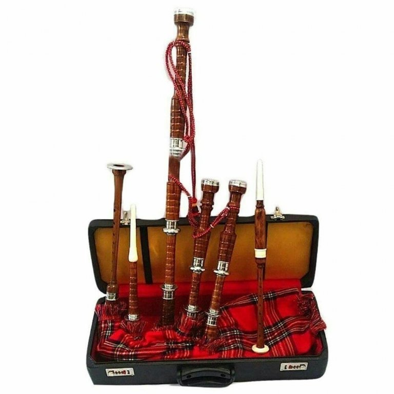 Royal Stewart Scottish bagpipe With box