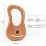 Lyre Harp 10 Metal String Mahogany - Image 4