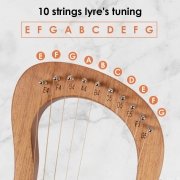 Lyre Harp 10 Metal String Mahogany - Image 9