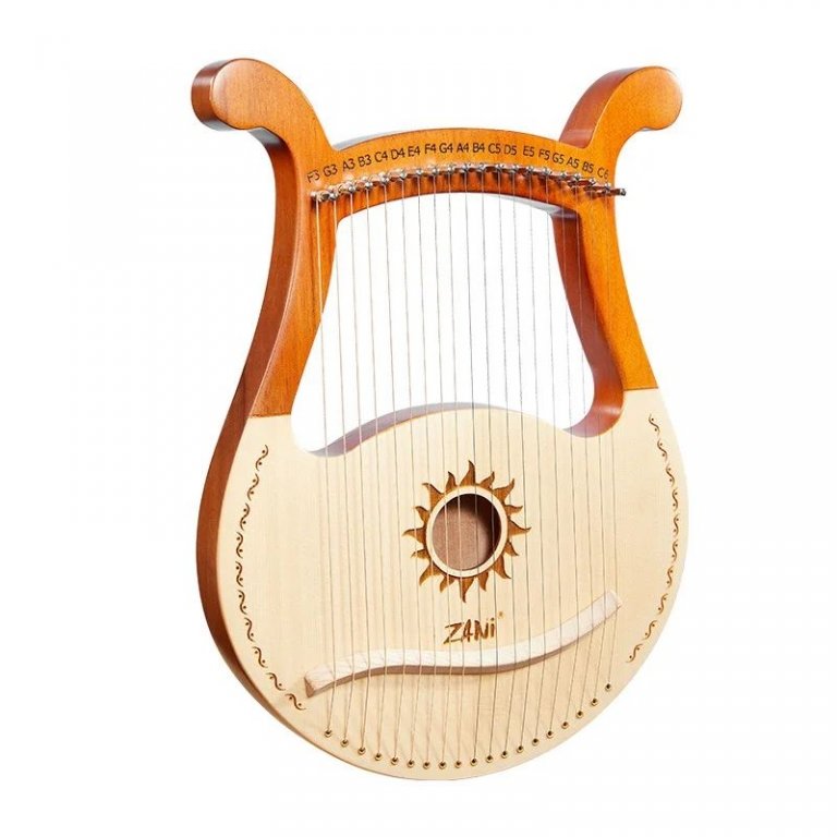 19 Strings Lyre Harp Piano Mahogany Musical Instrument