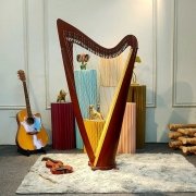 Irish Lever Harp with 8-String Lyre Harp with Round Sound Box - Image 5