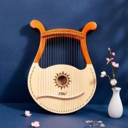 19 Strings Lyre Harp Mahogany Piano - Image 4
