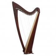 Irish Lever Harp with 8-String Lyre Harp with Round Sound Box