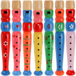 1pc Wooden Flute 6-Hole Colorful Cartoon Clarinet Piccolo Trumpet Toys Musical Instrument Birthday Gift Party Decor - Image 2