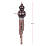 3 Tone C-Key Hulusi Gourd Cucurbit Flute Aluminum with Copper Plated Pipes Chinese Traditional Instrument