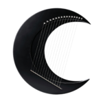 15-String Crescent Moon Lyre Harp – Portable C Key Mini String Instrument