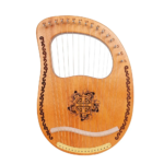 16-String Mahogany Lyre Harp – Wooden Instrument with Tuning Tool for Beginners & Adults
