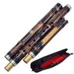 8-hole Chinese Flute G/F Tone Three-section Beginner Forehand/backhand Professional Purple Bamboo Xiao Flute Musical Instruments