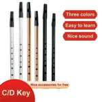 C/D Key Irish Whistle Flute Rich Tone Easy-to-learn Aluminum Tin Whistle 6 Holes Irish Tin Whistle Musical Instruments