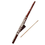 Grenadilla Rose Wooden Flute 17 Open Holes in Line G B Foot Prof Headjoint