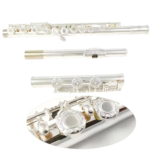 Japan Top-level Sterling Silver Flute YFL-774H, Key of C, Carved Key Design, 958 Sterling Silver, Includes Musical Instrument Ac