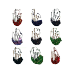 Professional Rosewood Bagpipes Scottish Great Highland Bagpipe Full Set With Bag And Blowpipe For Folk Music Player