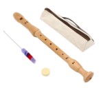 Qimei 8 Holes Alto Recorder Musical Instruments Maple Wood Flute German Style English Style Alto Clarinet QM8A-30B 31G