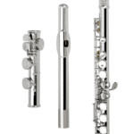 SLADE Flute 16 Closed Open Holes C Key Professional Transverse Flute Concert Musical Instrument with Box Cleaning Cloth Stick