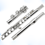 SLADE 16 Closed Open Holes C Key Professional Transverse Flute Concert Musical Instrument with Box Cleaning Cloth Stick Gloves