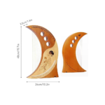 19-String Moon Lyre Harp Kit – Ergonomic Lap Instrument (Brown) - Image 2