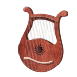 19-String Mahogany Lyre Harp – Portable Traditional Instrument - Image 2