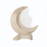 1Set Delicate Moon Shape Wood Lyre Harp 7-String Portable Handheld Harp for Music Lovers Beginners Cultivate Interest in Music - Image 2