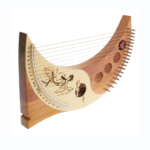 1Set Lyre Harp 19 String Wood Body Musical Instrument Small Portable Lightweight Handheld for Beginners Solid Wood - Image 2