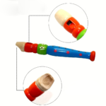 1pc Wooden Flute 6-Hole Colorful Cartoon Clarinet Piccolo Trumpet Toys Musical Instrument Birthday Gift Party Decor