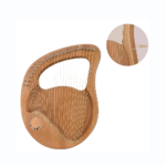 24-String Lyre Harp, Solid Mahogany Wood, for Beginners, Adults, Children's Music Lover, with Tuning Binder, Replacement String and Musical Tutorial(B) - Image 2