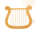 2pcs Angel Harp Prop,Lyre Harp for Halloween & Christmas Angel Costume Accessories Theme Party Cosplay Performance (Gold) - Image 2
