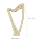 30-Pack 4” Wooden Harp Cutouts – DIY Craft Ornaments & Gift Tags - Image 2