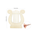 6-Pack 8” Wooden Lyre Cutouts – DIY Craft Ornaments & Gift Tags - Image 2