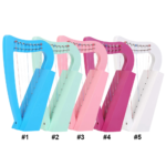 8 Strings Lyre Harp Solid Wood Stringed Instrument with Tuning Wrench Musical Instrument for Adult Kids Beginner - Image 2