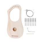 DIY 7-String Lyre Harp Kit – Basswood Musical Instrument with Accessories - Image 2