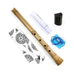 E Key 5 Holes Shakuhachi Wooden Musical Instruments 1.6 Feet Bamboo Vertical Flute With Root Woodwind Instrument Shakuhachi - Image 2