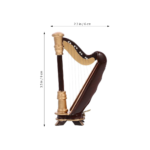 IMIKEYA Mini Wooden Harp Model – Decorative Instrument Display - Image 2