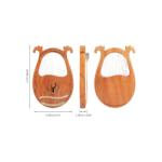 16-String Mahogany Lyre Harp – Acoustic Instrument Kit with Bag & Accessories - Image 2