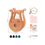 16-String Mahogany Lyre Harp – Complete Beginner Kit with Bag & Accessories - Image 2