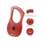 7-String Mahogany Lyre Harp – Portable Beginner Instrument with Bag & Tuning Kit - Image 2