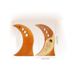 Lyre Harp Kit - 19-String Mini Harp Ergonomic Lap Harp Instrument with Tuner & Picks, Moon Design Traditional Classic Stringed Instruments (Brown) - Image 2