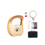 Lyre Harp 19/21/24/27/32Metal Strings Mahogany Instrument,with Tunning Wrench, Spare String, English Manual, (Size : 32 Strings) - Image 2