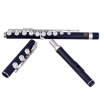 MORESKY 17 Holes Ebony flute Open Hole Silver Plated E key Grenadilla Wood Professional Flute MFL-201 - Image 2