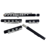 MORESKY Ebony Flute 16+17+18 C+B+Bb foot Open Hole Silver Plated E Key Grenadilla Professional MFL-1601 - Image 2