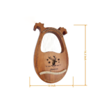 Miwayer Lyre Harp Kit 16 Strings Musical Instrument Mahogany Body Reindeer Totem Professional Harp Instrument with Accessories and Case (Wood) - Image 2
