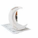 Moon Lyre Harp 7 String Wooden Mini Crescent Shaped Harp Portable Music Instrument Compact Design Easy Tuning Tool for Beginners - Image 2