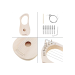 OriGlam 7-String DIY Lyre Harp Kit – Basswood Instrument Set - Image 2