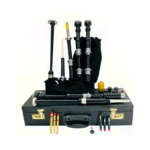 Premium Highland mahogany bagpipes, black base - Image 2