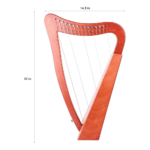 Professional Harp Instrument 15 Strings International Standard Nylon string Lyre Harp with Bag Strap Tuning-Wrench - Image 2