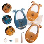 Retro Lyre Harp 16 Strings Mahogany Body Solid wood Tuning Wrench Pick Set With loop-end design - Image 2