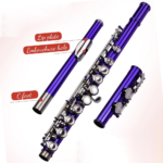 SLADE 16 C-Slot Holes Flute Purple/Black Flute Professional Beginner Student Flute with Box Gloves Cleaning Kit - Image 2