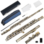 SLADE 16 Closed Holes Flute C Key Cupronickel Concert Transversal Flute Flute Woodwind Instrument With E Key Case Accessories - Image 2
